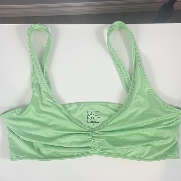 Ohpolly mint ruched scoop neck bikini top 🌱 - Picture 2 of 6